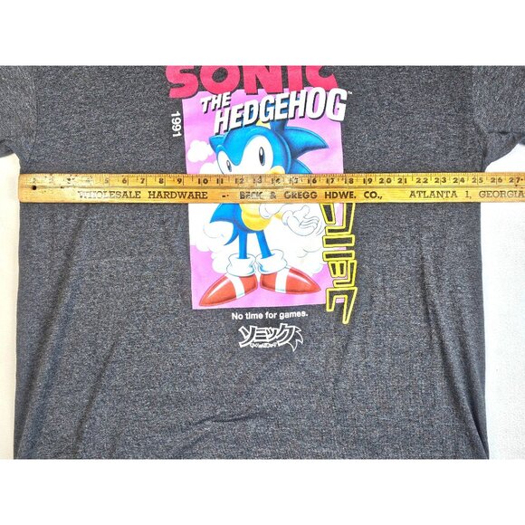 Sonic The Hedgehog Graphic Tee 1991 2XL Mexico  Grey  Retro Gamer Style - Picture 6 of 7